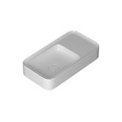 WS Bath Collections Cameo 29-1/2" Rectangular Ceramic Vessel Bathroom Sink Glossy White