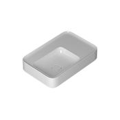 WS Bath Collections Cameo 29-1/2" Rectangular Ceramic Vessel / Wall Mounted Bathroom Sink with Overflow Glossy White