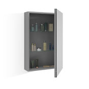 WS Bath Collections Camilia 17-11/16" x 26-13/16" Frameless Single Door Medicine Cabinet Durable Anodized Aluminum