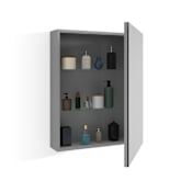 WS Bath Collections Camilia 21-5/8" x 26-13/16" Frameless Single Door Medicine Cabinet Durable Anodized Aluminum