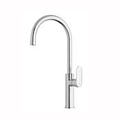 WS Bath Collections Candy Single Handle Kitchen Faucet with Swivel Spout Polished Chrome