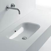 WS Bath Collections Ciotola 26-1/5" Undermounted Bathroom Sink with Overflow Ceramic White