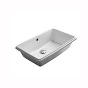 WS Bath Collections City 21-3/10" Undermounted Bathroom Sink with Overflow Ceramic White