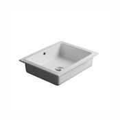 WS Bath Collections City 21-3/10" Undermounted Bathroom Sink with Overflow Ceramic White