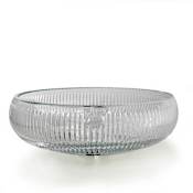 WS Bath Collections Crystal Geneva 16-1/2" Circular Crystal Vessel Bathroom Sink Clear