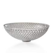 WS Bath Collections Crystal 16-7/8" Circular Glass Vessel Bathroom Sink Clear