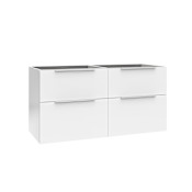 WS Bath Collections Dalia 50" Double Wall Mounted Vanity Cabinet Only - Less Vanity Top Glossy White