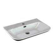 WS Bath Collections Edge 26-3/10" Vessel Bathroom Sink White