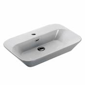 WS Bath Collections Edge 25-2/5" Vessel Bathroom Sink White