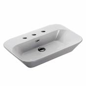 WS Bath Collections Edge 25-2/5" Vessel Bathroom Sink White
