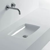 WS Bath Collections H10 15-7/10" Undermounted or Vessel Bathroom Sink Ceramic White