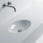 WS Bath Collections H10 19-7/10" Undermounted Bathroom Sink Ceramic White