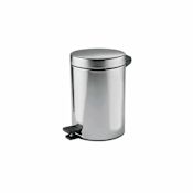 WS Bath Collections Hotellerie Paper Waste Basket with Foot Pedal and Lid Stainless Steel
