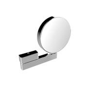 WS Bath Collections Imago 8" W x 9-5/8" H Modern Circular Framed Makeup Wall Mirror Polished Chrome