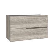 WS Bath Collections Menta 39" Single Wall Mounted Vanity Cabinet Only - Less Vanity Top Grey Pine