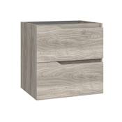 WS Bath Collections Menta 24" Single Wall Mounted Vanity Cabinet Only - Less Vanity Top Grey Pine