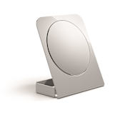 WS Bath Collections Mevedo 8-5/16" W x 9-1/8" H Circular Framed Makeup Mirror Stainless Steel