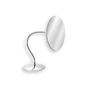 WS Bath Collections Mevedo 7-1/8" W x 13" H Modern Circular Frameless Makeup Mirror Polished Chrome