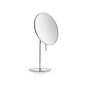 WS Bath Collections Mevedo 7-5/16" W x 12-3/8" H Modern Circular Frameless Makeup Mirror Polished Chrome