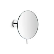 WS Bath Collections Mevedo 7-5/16" W x 8-11/16" H Modern Circular Frameless Makeup Wall Mirror Polished Chrome