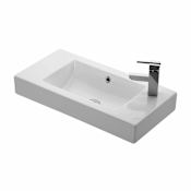WS Bath Collections Minimal 27-3/5" Wall Mounted/Vessel Bathroom Sink White