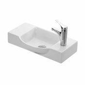 WS Bath Collections Minimal 21-3/5" Wall Mounted/Vessel Bathroom Sink White