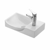 WS Bath Collections Minimal 17-7/10" Wall Mounted/Vessel Bathroom Sink White