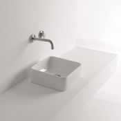 WS Bath Collections Normal 14" Ceramic Vessel Bathroom Sink White