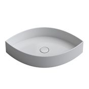 WS Bath Collections Occhio 25-13/16" Specialty Ceramic Vessel Bathroom Sink Glossy White