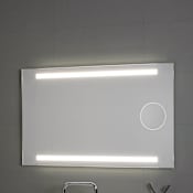 WS Bath Collections T5 39-3/8" W x 31-1/2" H Rectangular Frameless Bathroom Wall Mirror with Light N/A