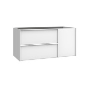 WS Bath Collections Palma 39" Single Wall Mounted Vanity Cabinet Only - Less Vanity Top Matte White