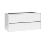 WS Bath Collections Perla 39" Single Wall Mounted Vanity Cabinet Only - Less Vanity Top Glossy White