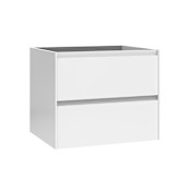 WS Bath Collections Perla 24" Single Wall Mounted Vanity Cabinet Only - Less Vanity Top Glossy White
