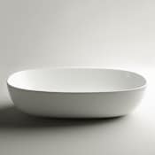 WS Bath Collections Pod 23-5/8" Rectangular Ceramic Vessel Bathroom Sink Gloss White