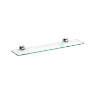 WS Bath Collections Quadro Wall Mounted 25.2" Towel Shelf Polished Chrome