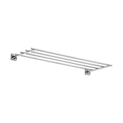 WS Bath Collections Quadro Wall Mounted 25.2" Towel Shelf Polished Chrome