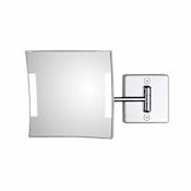 WS Bath Collections Quadrololed 7-7/8" W x 7-7/8" H Square Framed Makeup Wall Mirror Polished Polished Chrome