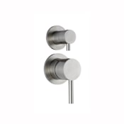 WS Bath Collections Steel Wall Mounted Valve Trim and Volume Control Stainless Steel