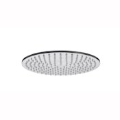WS Bath Collections Steel Single Function 9-1/10" Rain Shower Head Stainless Steel