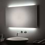 WS Bath Collections T5 46-13/16" W x 31-3/16" H Modern Rectangular Aluminum Frameless Bathroom Wall Mirror with LED Lighting Anodized Aluminum