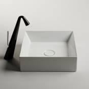 WS Bath Collections Track 15" Ceramic Vessel Bathroom Sink Gloss White