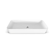 WS Bath Collections Ultra 31-1/2" Rectangle Ceramic Vessel Bathroom Sink Gloss White