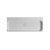 WS Bath Collections 39-3/5" Ceramic Wall Mounted / Vessel Bathroom Sink from the Unit Collection White