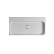 WS Bath Collections 31-7/10" Ceramic Wall Mounted / Vessel Bathroom Sink from the Unit Collection White