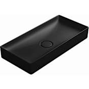 WS Bath Collections Vision 29-1/2" Ceramic Vessel Bathroom Sink Matte Black
