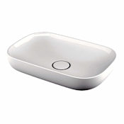 WS Bath Collections Vision 23-3/5" Vessel Bathroom Sink Ceramic White