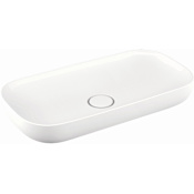 WS Bath Collections Vision 35-2/5" Ceramic Vessel Bathroom Sink Gloss White