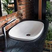 WS Bath Collections Wild 23-3/5" Vessel or Drop In Bathroom Sink White