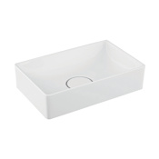 WS Bath Collections Vision 16-1/2" Rectangular Ceramic Vessel Bathroom Sink Ceramic White