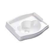WS Bath Collections Retro 16-1/8" Specialty Ceramic Wall Mounted Bathroom Sink Glossy White